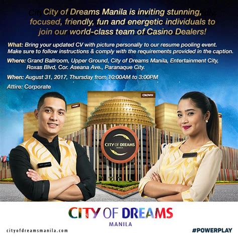 city of dreams hiring housekeeping|Working at City of Dreams Manila .